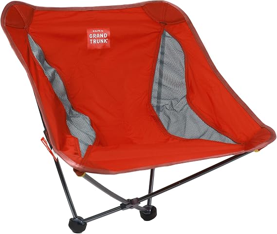 GRAND TRUNK Alite Monarch Chair | Ultra-Lightweight Portable Rocking Camping Chair, 1.3 lbs, Aluminum Frame, Compact Folding Backpacking Chair for Hiking & Beach | Clay Red