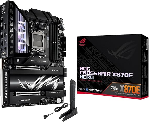 ASUS AMD AM5 AMD X870E ATX Motherboard Compatible with Ryzen 9000 & 8000 & 7000 Series / ROG CROSSHAIR X870E HERO Japan Authorized Dealer