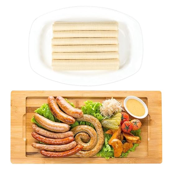 FAIRSKY Edible Smoked Collagen Sausage Casings 26mm,15m/49ft,1 Roll