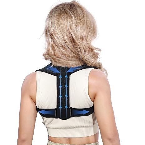 Posture Corrector for Women & Men - Adjustable Upper Back Brace Straightener