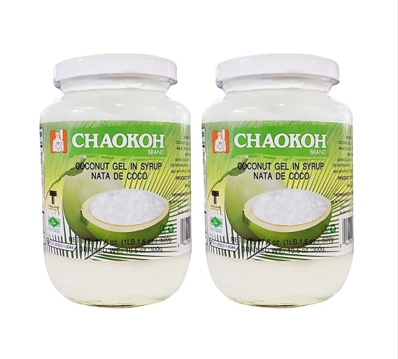 Chaokoh Nata de Coco - Coconut Gel in Syrup (2 Pack, Total of 35.2oz)