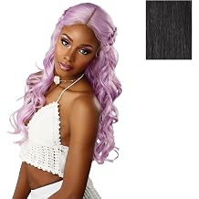 Sensationnel Shearmuse Festigal Lacewig - Flower Gal Glueless Ypart Laceparting Hand Tied Ready to Wear Synthetic Prestyled Units (BLACK)