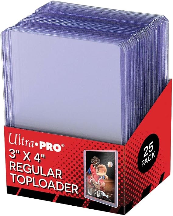 Ultra Pro 3" x 4" Clear Regular Toploader for Trading Cards 25 Pack