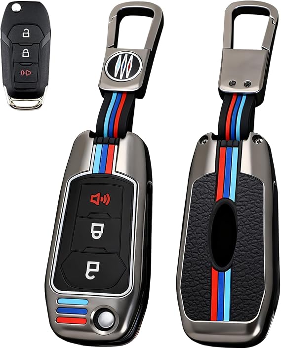 3-Bottons Key Fob Cover Case for 2015-2018 Ford F150 F250