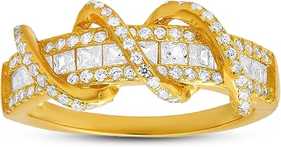 Queen Jewels Rings for Women Sterling Silver Cubic Zirconia Ring | Engagement Ring, Wedding Rings for Women | 14k Gold Rings & Wedding Bands for Women | 925 Sterling Silver Moissanite Rings for Women