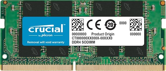 Crucial 32GB Single DDR4 2666 MT/S CL19 SODIMM 260-Pin Memory - CT32G4SFD8266