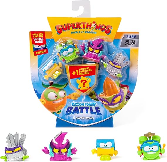 SUPERTHINGS KAZOOM POWER Battle – 5 Pack. Contains 5 figures (Including 1 Surprise and 1 Silver Captain). Pack 2 of 6
