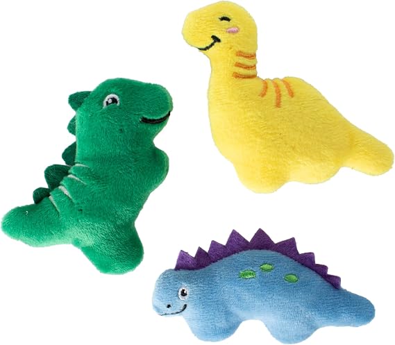 Fringe Studio Plush Cat Toy Set, Rawr-Some Crew, Mini 3 Piece Set, Approx. 3" x 3.5",Pet Shop Collection (904036)