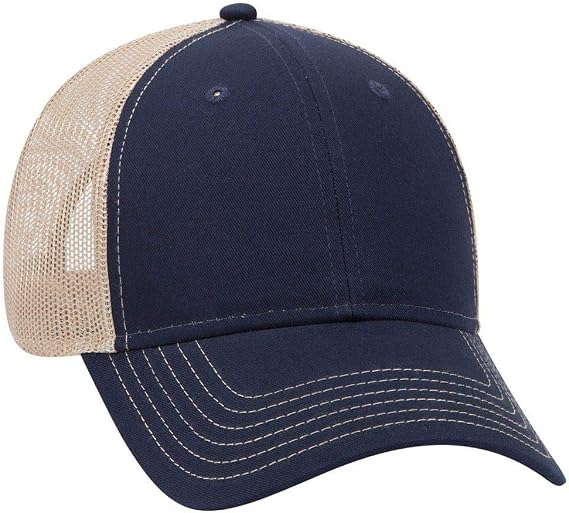 OTTO 6 Panel Low Profile Contrast Vertical Mesh Back Cap