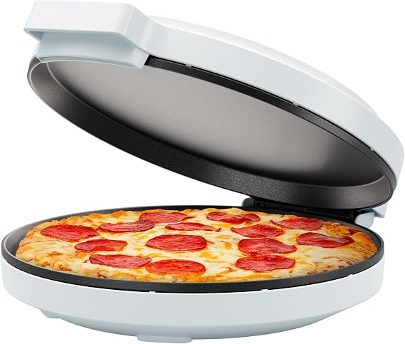 Chefman Everything Maker & Pizza Oven 1440W Countertop Electric Pizza Maker with 12 Nonstick Cooking Plates, Plus Makes Quesadillas, Omelettes and More, with Indicator Lights and Vertical Storage