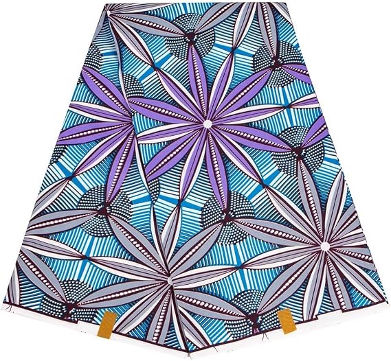 Fashionable 100% Polyester African Traditional Style Wax Batik Floral Fabric Ankara Batik Cloth Material DIY for Sewing 5.22meters 6520