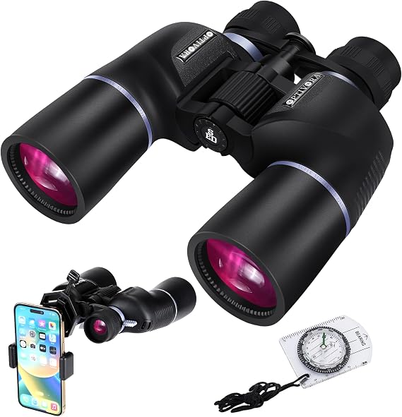 10-32x Variable Magnification Zoom Binoculars for Adults High Power with BAK4 Telescope Lens and 60MM Large Objective Lens,Perfect for Use as Binoculars for Bird Watching,Stargazing,or Hiking