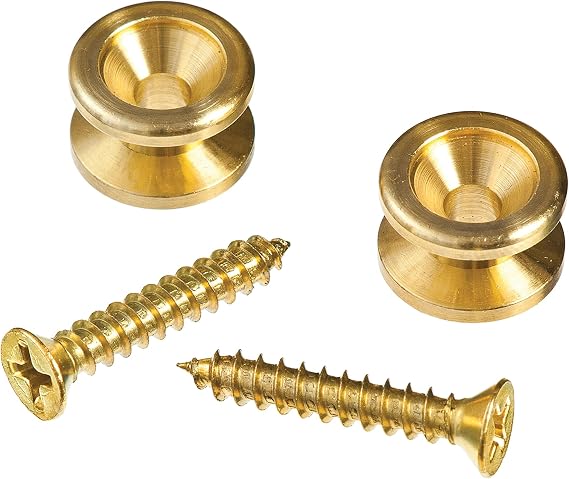 D'Addario Accessories Planet Waves Solid Brass End Pins - Gold (Pair)
