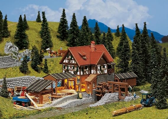 Faller 232255 Sawmill Non-Powered Wthrd N Scale Building Kit