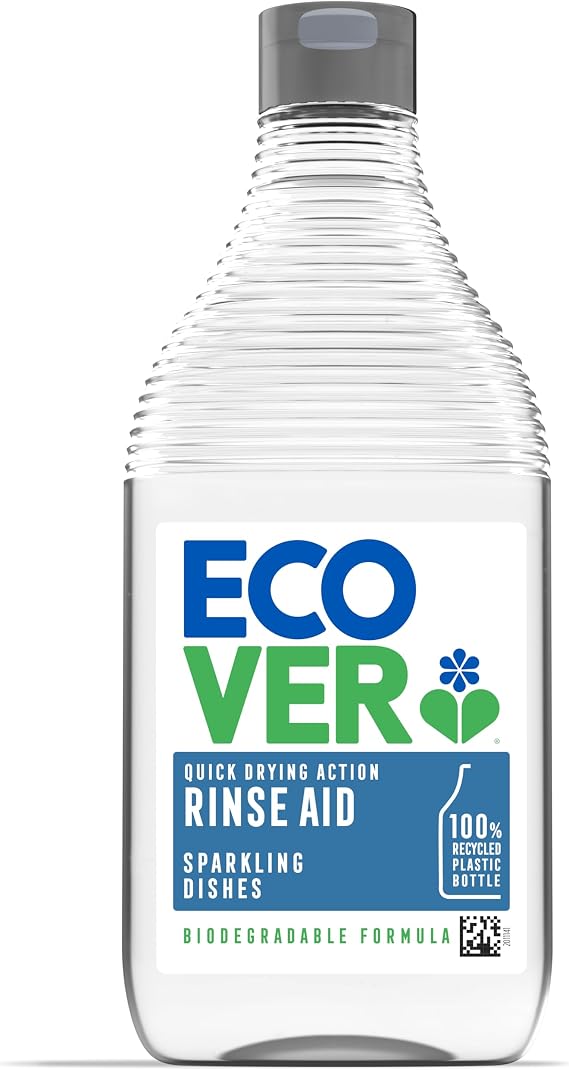 Ecover Dishwasher Rinse Aid, Sparkling Dishes and Quick Drying Action, For The Ultimate Clean, Pack of 1, 450ml