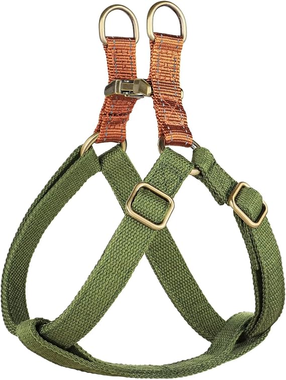 Didog Step in Dog Harnes for Small Dogs, Green, S, Chest 14-22"