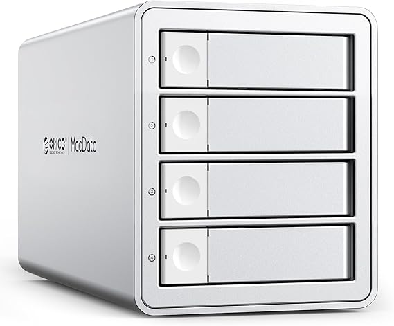 ORICO 4-Bay Hard Drive Enclosure USB 3.2 Gen 2 Aluminum DAS Enclosure USB-C Expansion, Max Up to 264TB, 3.5-Inch HDD, 150W Power Supply - 9948C3