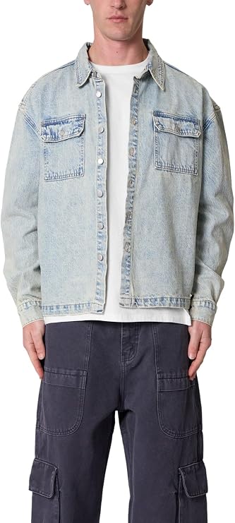 mnml Men's Mnml Men's Denim Shirt Jacket
