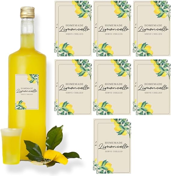 14PCS Homemade Limoncello Labels for Gift Bottles, 2" on 3" Stickers