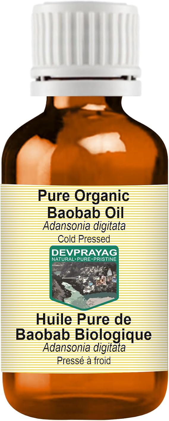 Pure Organic Baobab Oil (Adansonia digitata) Natural Therapeutic Grade Cold Pressed 50ml (1.69 oz)