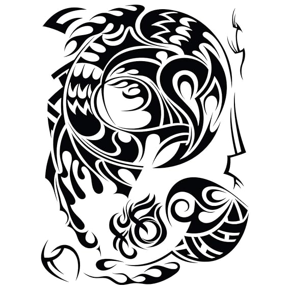 Supperb Tribal Temporary Tattoos - Male shoulder Tribal Tattoo