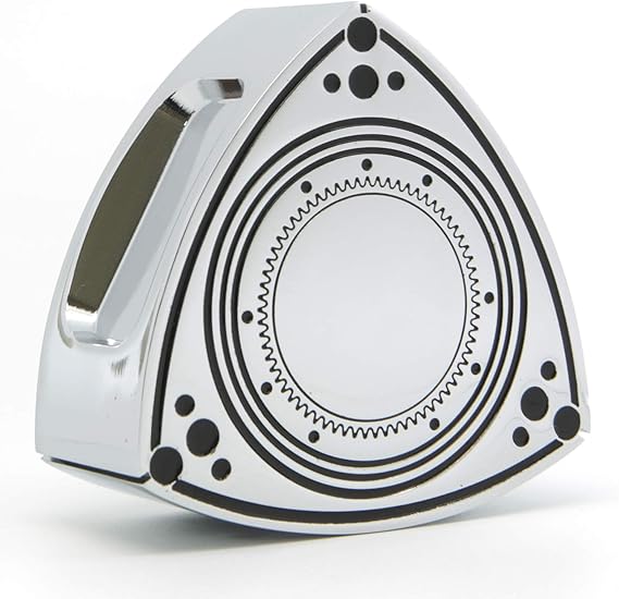 Aluminum Rotor Oil Filler Cap : Chrome with Black details - 72mm wide Rotary Engine Wankel