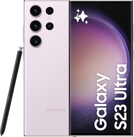 Samsung Galaxy S23 Ultra 5G SM-S918B/DS 256GB 12GB RAM, 200 MP Camera, Factory Unlocked, International Model (256GB 12GB, Lavender)