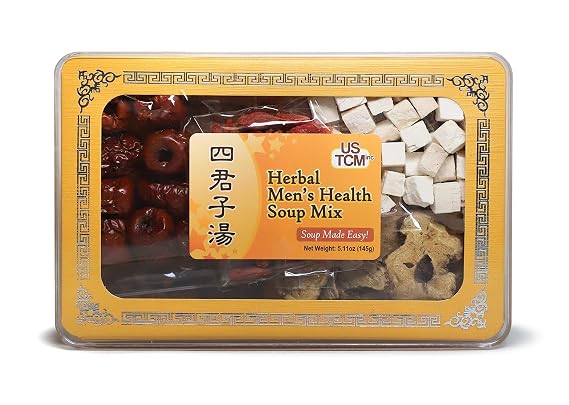 USTCM Herbal Men's Health Soup Mix Soup Base Si Jun Zi Tang Four Gentlemen Decoction  Soup Made Easy 3-4 Servings 5.11oz