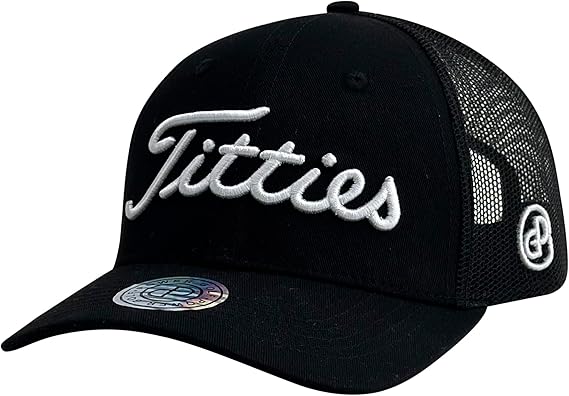 GP POWER GOLF Original Titties Mesh Hat - White Trucker Cap with Adjustable Strapback