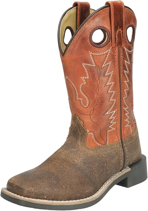 Smoky Mountain Western Boots Boys Bronco Square Toe Pull On 3245Y