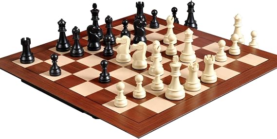 The DGT Smart Board Electronic Chess Board with Black and White Plastic Chess Pieces (The DGT Smart Chess Board w/o Notation)