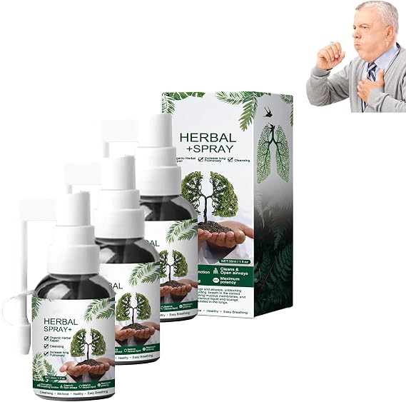 RespiNature Herbal Lung Cleanse Mist,respinature Herbal Lung Cleanse Mist-Powerful Lung Support,respinature Herbal Spray,Fatigue Relaxation relieves Physical discomfort (3PCS)