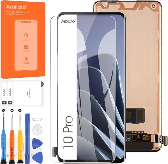 Screen for Oneplus 10 Pro Screen Replacement for 1+10 Pro LCD Screen NE2210,NE2211,NE2213,NE2215,NE2217 Touch Display Digitizer Assembly Repair Parts(Black)