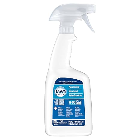 Dawn Professional Power Dissolver Spray, Bulk Degreaser Spray for Pots, Pans, Dishes, Stoves, Ovens and Grills in Commercial Restaurant Kitchens, 32 Fl Oz (Pack of 6)