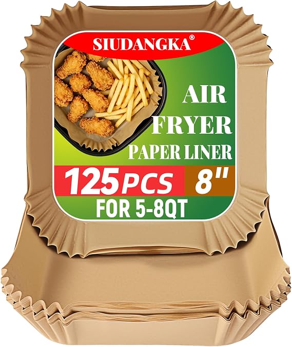 125Pcs Air Fryer Liners Disposable Parchment Paper for COSORI Air Fryer 6Qt
