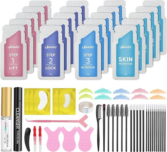 Libeauty Lash Lift Kit - Eyelash Lift Kit, Lash Perm Kit with Complete Tools, Korean Lash Lift Kit, Upgraded Curling Set in Individually Packed Sachets, Quick Lash Lifting for Home and Salon