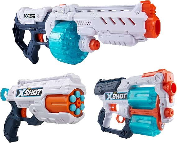 XSHOT Excel Turbo Combo Pack with Turbo Fire & Xcess & Reflex 6 Foam Dart Blasters (96 Darts)