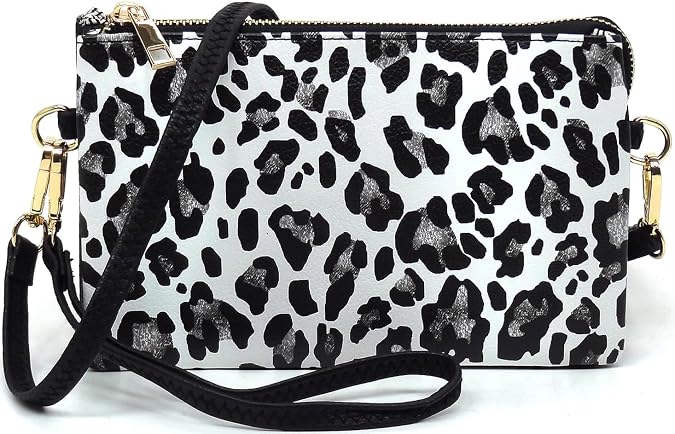 MIZUBA Fashion Vegan Leather Crossbody Bag Wristlet Purse for Women - Small Clutch Purse Crossbody Shoulder and Wrist Straps