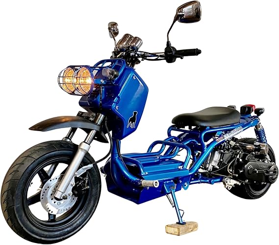 Reckless 50cc Scooter Generation 1, Automatic Transmission, PMZ50-19, Wide 205/30-12 Rear Tire, Retro Speedometer, Gas Gauge, Street Legal Moped for Adults, Powerful 49cc GY6 Engine