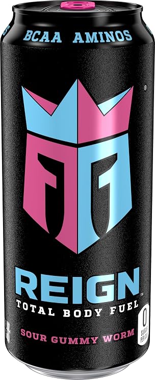 Reign Total Body Fuel, Sour Gummy Worm, Fitness & Performance Drink, 16 Fl Oz (Pack of 1)