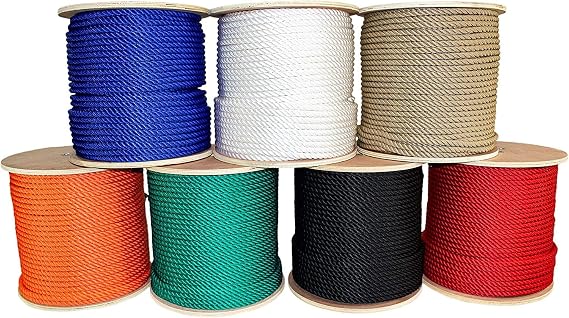 SGT KNOTS Twisted MFP Rope - Durable Polypropylene Utility Rope for Outdoor, Camping, Knot Tying Strong, Weatherproof, Heavy Duty Rope for Long-Term Durability (1/2" x 50ft, White)