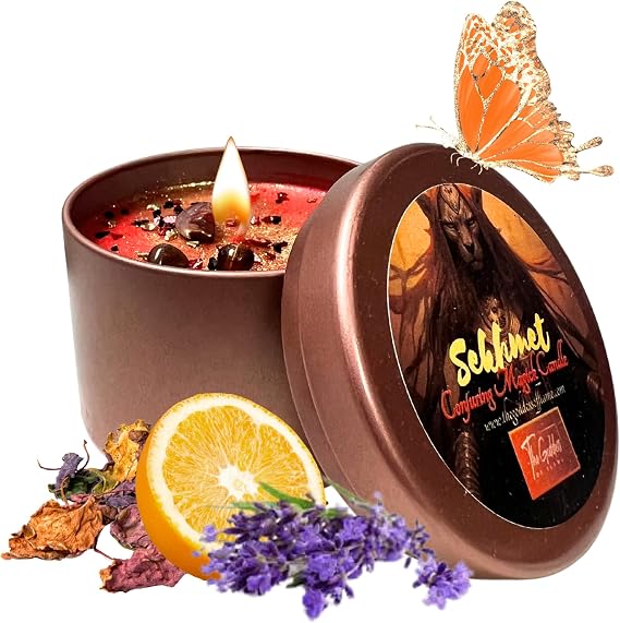 Sekhmet Spiritual Offering Candle for Protection,Healing and Spiritual Power (Medium 8oz)