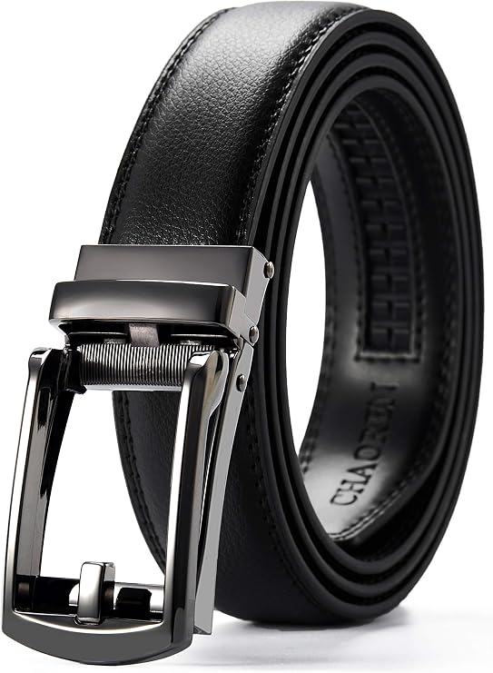 CHAOREN Boys Ratchet Dress Belt 1.25" Adjustable Youth Leather Belt