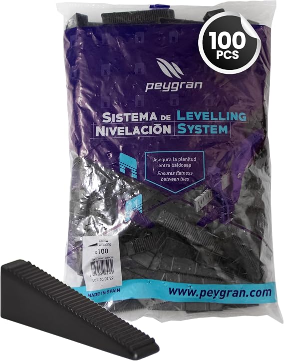 Peygran Classic Tile Leveling Wedges 100 PCS Heavy-Duty, High-Performance Lippage-Free Tile and Stone Installation Tool, Leveling System Wedges for PROS and DIY Home Improvement