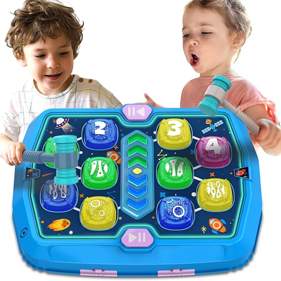 ANNKIE Whack Game Mole, Toys for 3-12 Year Old Boys Girls,Gift for Kids | Interactive Pounding Toys for Age 3-8, 3 Modes, 2 Hammers, Sound & Light, Birthday Xmas Gifts for Boys Girls Kids Age 3+