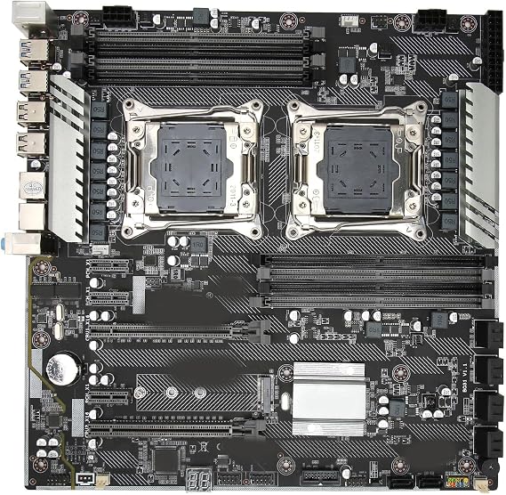 X99 F2 Motherboard, E ATX E ATX Gaming Motherboard with SATA3.0 M.2 NVME PCle.1X Interface, Computer Replacement Motherboard with Digital Diagnostic Function