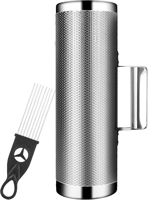 12" x 4" Metal Guiro Shaker Stainless Steel Guiro Instruments with Scraper Musical Instruments Latin Percussion Instrument
