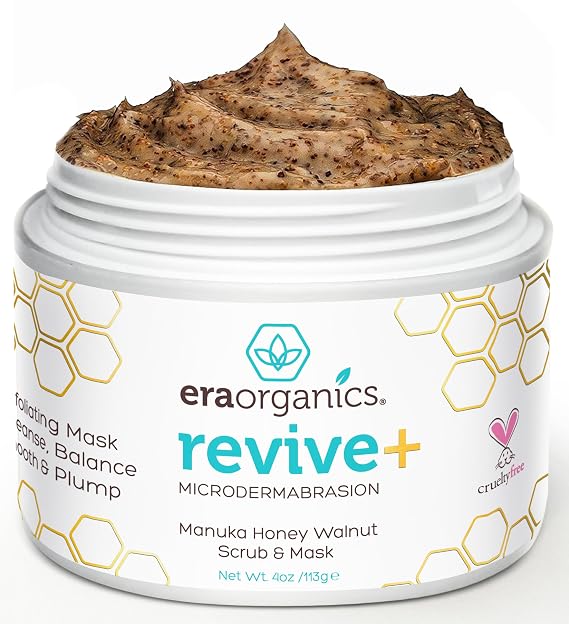 Manuka Honey Exfoliating Facial Scrub - Microdermabrasion Face Exfoliant