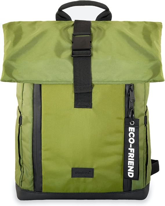 Dingbats - Waterproof Laptop Backpack - 25L Roll Top Travel Bag - Sustainably Sourced Cabin Bag with Padded Straps, Laptop and Bottle Compartments