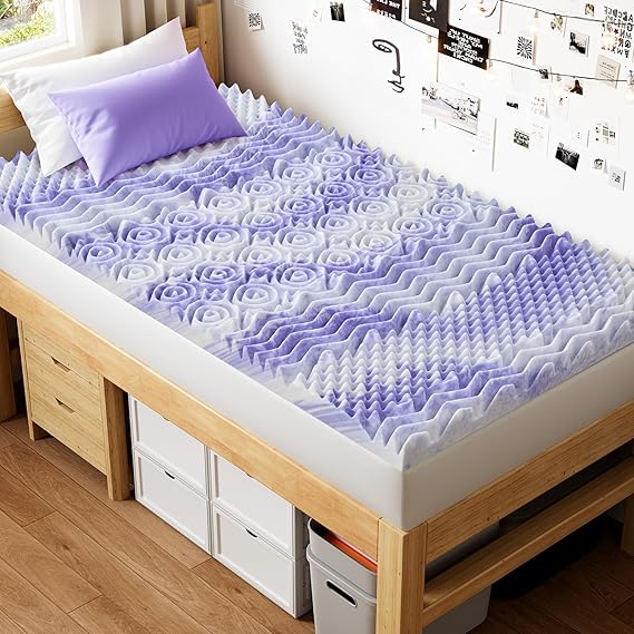 Dreamsmith Twin Mattress Topper, 3 Inch 7-Zone Memory Foam Mattress Topper Pressure Relief Soft Mattress Pad, Made with CertiPUR-US Certified Foam, Oeko-Tex Certified